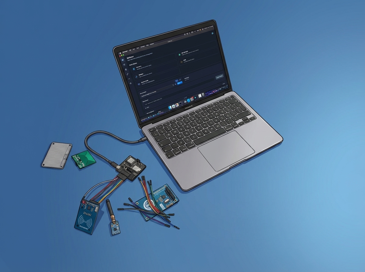 EMWaver Air with a laptop